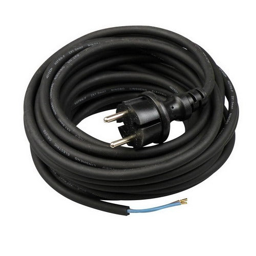 Neopreen buiten kabel - 10 meter - 2 x 1.0mm met stekker Neopreen buiten kabel - 10 meter - 2 x 1.0mm met stekker